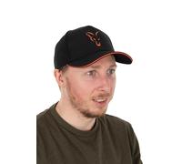Fox Carp Fishing Head Wear Range - Black & Orange Baseball Cap