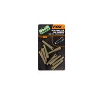 Fox Carp Fishing - NEW Edges Slik Lead Clip Tail Rubbers - Size 10 - Trans Khaki