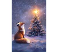 Fox & Christmas Magic: A Winter Journal: A Serene Holiday Notebook Featuring a Beautiful Fox and Glittering Snowy Tree Scene