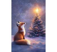 Fox & Christmas Magic: A Winter Journal: A Serene Holiday Notebook Featuring a Beautiful Fox and Glittering Snowy Tree Scene