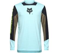 Fox Clothing Defend Elevated Long Sleeve MTB Cycling Jersey Light Blue