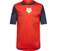 Fox Clothing Defend Elevated Short Sleeve MTB Cycling Jersey Fluorescent Red