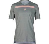 Fox Clothing Flexair Aviation Race Short Sleeve MTB Mountain Bike Jersey Grey Vintage