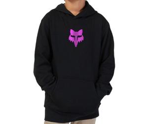 Fox Clothing Legacy Youth Pull Over Fleece Hoodie Black/Pink