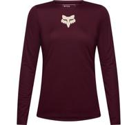 Fox Clothing Ranger Fox Head Womens Long Sleeve MTB Cycling Jersey Dark Maroon