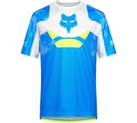 Fox Clothing Ranger Tactile Short Sleeve MTB Cycling Jersey Blue Jewel