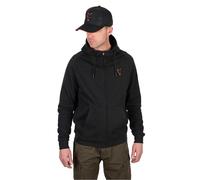 Fox Collection LW Hoodie Black & Orange Zipped Hoodie - All Sizes