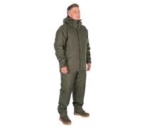 FOX Collection Winter Suit Green Large | Thermal Jacket and Trousers | Waterproof | Fleece Lined | Zip Pockets | Internal Chest Pocket | Adustable Hood and Fit | Reinforced Knees | Code CCL342