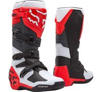 FOX Comp Motocross Boots, white/red, size 10,5