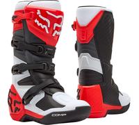 FOX Comp Youth Motocross Boots, white/red, size 7