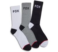 FOX Crew 3-Pack Socks, black/grey/white, size 39-42