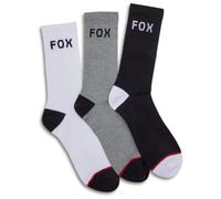 Fox Racing Socks Crew Mens 3 Pack Black White Grey