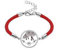 Fox Crown Animal Baroque Style Lucky Red String Bracelet Rope Bracelet Handmade