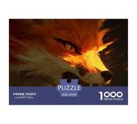 Fox Cub Jigsaw Puzzles for Adults Challenging Puzzles Difficult Challenges 1000 Piece Difficult Hard Jigsaw Puzzles for Man And Woman with Letters on Back 70x50cm/1000pcs