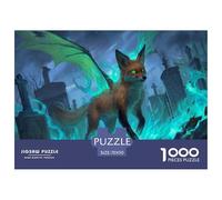 Fox Cub Jigsaw Puzzles for Adults Educational Game Difficult Challenges 1000 Piece Difficult Hard Jigsaw Puzzles for Man And Woman with Letters on Back 70x50cm/1000pcs