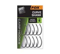 Fox Curve Shank Micro Barbed Hooks | Size 8 Qty 10 | Carp Fishing Hooks with Non-Reflective PTFE Coating for Reduced Visibility | Curved Shank Turns and Grabs Hold in the Fish’s Mouth | CHK271