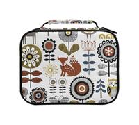 Fox Deer Bird Animals Scandinavian Colored Pencil Bag Large Capacity Pencil Case for Colouring Pencils Pen Bag Marker Organizer