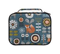 Fox Deer Bird Scandinavian Style Colored Pencil Bag Large Capacity Pencil Case for Colouring Pencils Pen Bag Marker Organizer