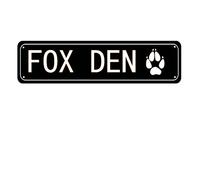 Fox Den Sign Metal Sign Farmhouse Aluminum Sign 4x16 Inch