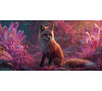 Fox Diamond Art Kits Adults, Crystal Diamond Painting Autumn Decorations for Kids, Large Diamond Art Square Drill Kit, Adult Crafts for Halloween Decorations, Fall Decor Gifts 50x100cm g-294