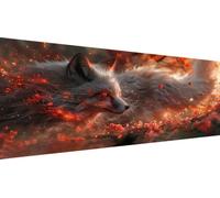 Fox Diamond Art Kits for Adults, 5D DIY Full Drill Diamond Painting Fantasy Kits for Beginners, Premium Gem Crafts Embroidery Pictures for Home Decoration, Mothers Day Gifts for Mum, 80x160cm Y1-764