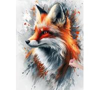 Fox Diamond Painting Kits for Adults, 5D DIY Animals Diamond Art Kits for Adults Beginners, 40x50 cm Full Drill Painting with Diamonds Crystal Gem Art for Room Wall Decor and Home Decor, Gifts, K-61