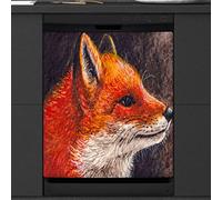 Fox Dishwasher Magnetic Cover Kitchen Decor Wildlife Animals Fox Front Dishwasher Refrigerator Magnetic Cover Sticker Appliance Decorative Cover 23 x 26 Inches