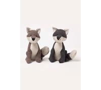 Fox Door Stop - Set of 2 - Animal Door Stops Homescapes Brown One Size