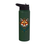 Fox Dreamcatcher Native American Indian Feathers Arts Stainless Steel Insulated Water Bottle