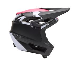 FOX Dropframe Pro Digi Image Downhill MTB Helmet Black/WhiteS Black,White