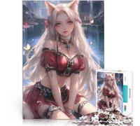 Fox Eared Girl by Waterjigsaw 1000 pieces for adults Stress Reliever Staycation Kill time Enhance love between couples 38x26cm