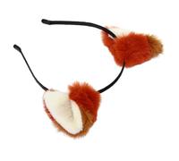 Fox Ears Headband with Faux Fur and Plush for Parties | Lightweight Plastic Band, Removable Parts, Realistic Look, Easy Cleaning, for School Plays and Performers