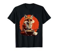 Fox Eating Ramen Fox Ramen Bowl Japanese Noodles Artwork T-Shirt
