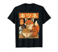 Fox Eating Ramen Japan Noodle Value Graphic T-Shirt