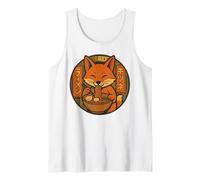 Fox Eating Ramen Noodles - Japanese Kawaii Style Artwork Tank Top
