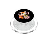 Fox Eating Ramen Sakura Cherry Blossom Japanese Noodles Art PopSockets PopGrip for MagSafe