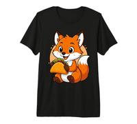 Fox Eating Taco Mexican Fox Kawaii Anime Premium T-Shirt