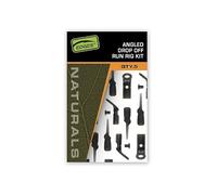Fox Edges Naturals Angled Drop Off Run Rig Kit | Qty 5 | CAC983 | | for Making Straight Hanging Running Rig Set Ups to improve Casting and Reduce Tangles | Naturals Green Colouration