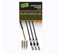 Fox Edges Naturals Copper-Core Leaders x3-3 Carp Leader with Lead Clip Carp Leader