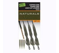 FOX Edges Naturals Copper Core Power Grip Plastic Lead Clip Leaders 50lb CAC903