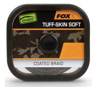 Fox Edges Tuff-Skin Soft | 25lb 20m | Carp Fishing Hooklink | CAC1012 | Heavy Kevlar Woven Braid Inner Sinks Hooklink | Soft Finish Ensures it Follows Lake Bed Contours