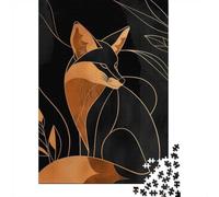 Fox Elegance Contemporary 1000-Piece Puzzle for Adults, 52x38cm/1000pcs, A Quiet Challenge for Solo Leisure Time; Low-dust White Cardboard Pieces