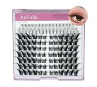 Fox Eye Eyelashes Fluffy Lashes with Lower Eyelashes C Curl False Eyelashes Left and Right Cluster Eyelashes 158 Pieces Individual Eyelashes Cat Eye Manga Eyelashes DIY at Home