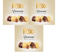 Fox Fabulous Viennese Biscuit Selection 350g | Luxury Assorted Viennese Biscuits | Chocolate & Cream Filled Biscuits | Premium Tea Time Treats Gift Box (pack of 3)