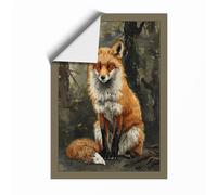 Fox Facing Forward Rustic Unframed Wall Art Print A2 (59.4×42cm), Wall Decor for Living Room, Bedroom, Office & Home, Art Gift