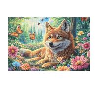 Fox Fall Garden 1000 Piece Jigsaw Puzzle for All Ages Idea Spooky Fun High Resolution Print Home Decor Stress Relief 1000 PCS