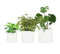 Gendt Plant Pot Planter 3-piece-set 3 Sizes S/M/L Fibre Stone In/Outdoor