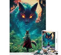 Fox Fire Spirit Encounter 1000 Piece Jigsaws for Adults Puzzle Stimulate Active Brain And Mind Gentle Relaxing Fun Activity (38x26cm)