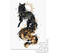 Fox Fires Puzzle 1000 Pieces, Animal Lover Jigsaw, Calm Screen Free Activity, 70x50cm/1000pcs