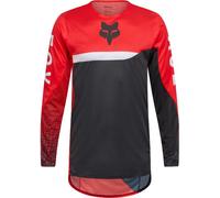 FOX Flexair Fracture Motocross Jersey, black-white-red, size L for Men